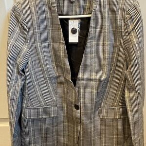 Premise Black and White Plaid Blazer
